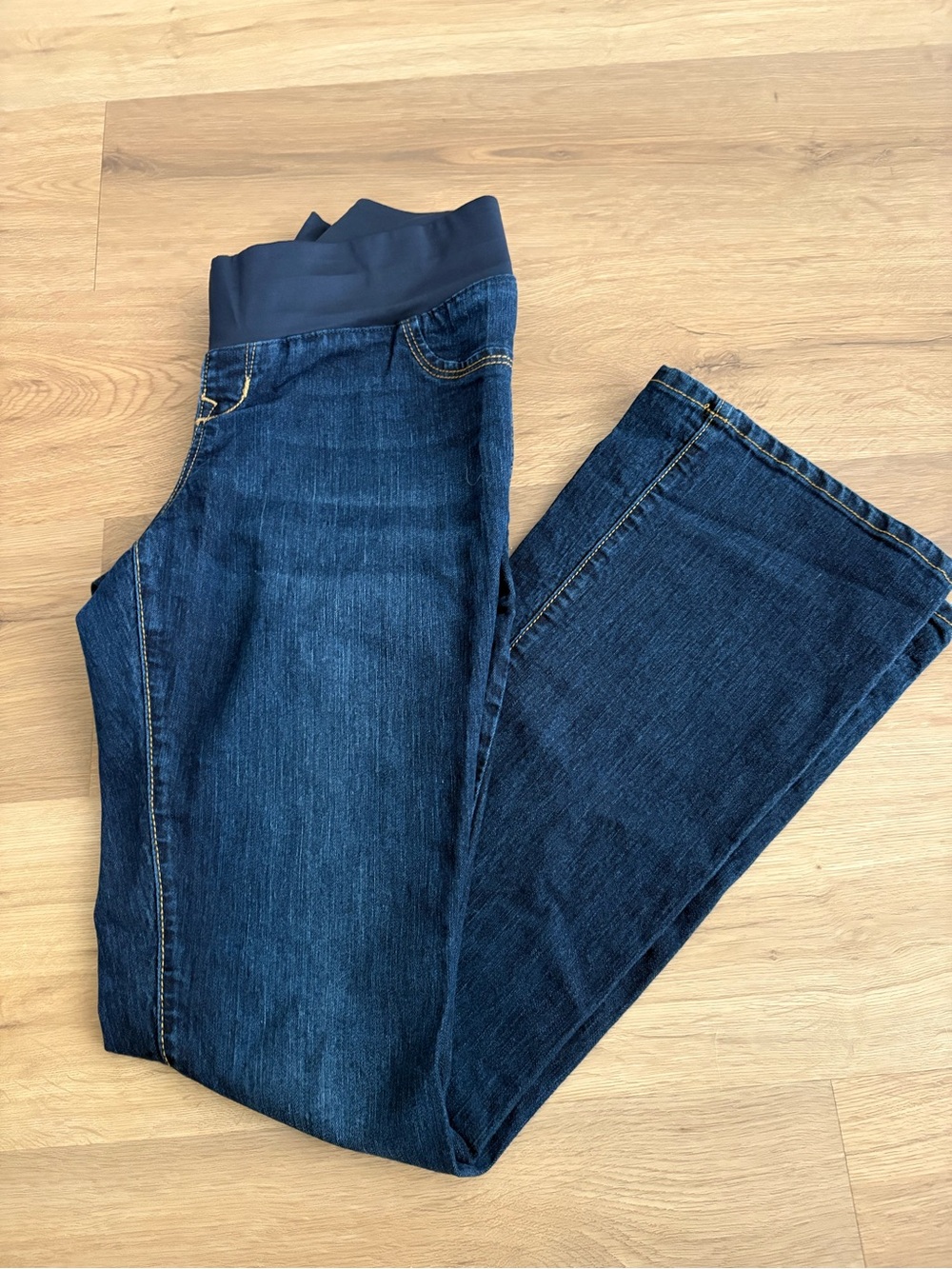 Maternity Low Rise Slim Boot Cut Blue Jeans Demi Panel from Old Navy Size 6